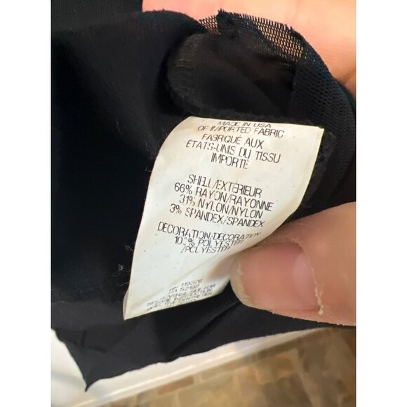 Helmut Lang Sz M Little Black Dress Tank Dress Bodycon Back Zipper Entry - Picture 4 of 8